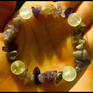 Amethyst and Quartz Bracelet